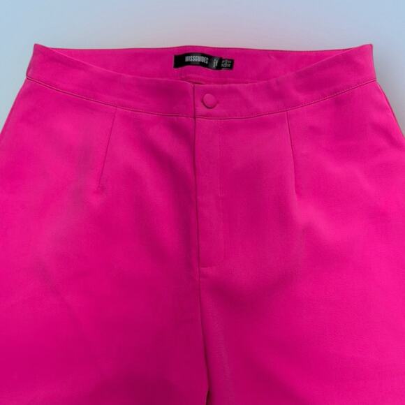 MISGUIDED Women’s 12 Hot Pink HIGH RISE ANKLE Dress Pant - Picture 1 of 4
